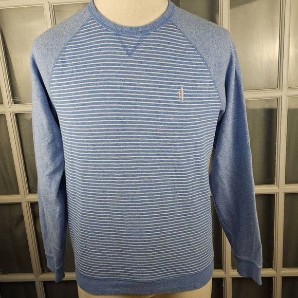 johnnie-O Other - Johnnie O Mens Blue Striped Crew Neck Sweatshirt Medium